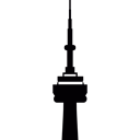 tower, Toronto, skyscraper, Monuments, canada Black icon