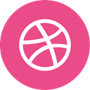 dribbble PaleVioletRed icon