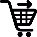 trolley, Cart, online, commerce, Shop, shopping, store Black icon