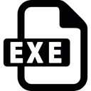 Extension, files, technology, executable, File Extension Black icon