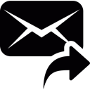sending, technology, mail, envelope, Letter, Message, Email Black icon