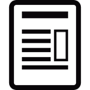 Text, receipt, document, image Black icon