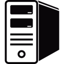 case, tower, Server, technology, Computer Black icon