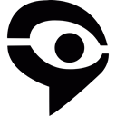 Logo, Message, Eye, Chat, Balloon Black icon