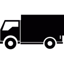 Delivery, truck, transport, vehicle Black icon