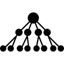 Hierarchical Structure, Diagram, Hierarchy Black icon