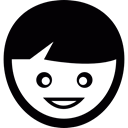 happy, Boy, smiley, smiling, Face, Gestures Black icon