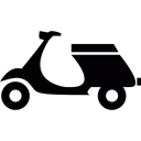 Scooter, transport, Motorbike, Vespa, vehicle Black icon