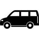 minivan, vehicle, transport, Car, Mvp, People Carrier Black icon