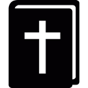 Christianity, religion, Book, cross, god Black icon