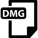 dmg, File, files, tech, technology Black icon