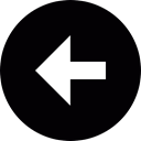 Direction, button, Trajectory, Point To, Arrows, Left Black icon