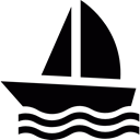 sea, transport, sailing, sailing boat, Boat, ship, sail Black icon