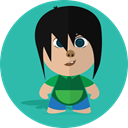 Child, cheerful, smile, Cartoon, school, Boy, Character LightSeaGreen icon