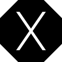x, mac, Os Black icon