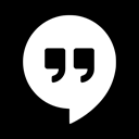 google, Hangouts Black icon