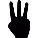 Finger, Hand, Hand Gesture, Gestures Black icon