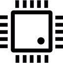 central, Cpu, Microprocessor, Computer, processor, technology Black icon