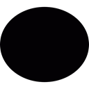 radius, Dot, shapes, egg, Oval Black icon