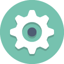 Gear MediumAquamarine icon