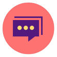 Email, Communication, Comment, Bubble, talk, mail, speech Salmon icon