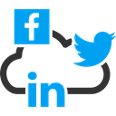 Mobile, social networks, group, Linkedin, twitter, Facebook, meeting Black icon