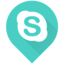 Chat, Communication, Skype, talk MediumTurquoise icon