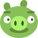 pig, birds, Angry, Bad, ios, Game YellowGreen icon