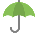 Umbrella, weather, Protection, forecast, Rain Black icon