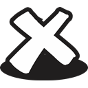 Close, logout, remove, cross, Trash, handrawn Black icon