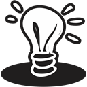 light, Idea, bulb, handrawn Icon