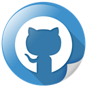 Connection, Logo, Github, network, Social SteelBlue icon