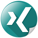 Xing, Email, Logo, square, shuffle, open, Book Teal icon
