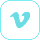 Vimeo, line Black icon