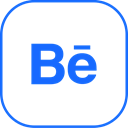 line, Behance Black icon