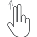 Finger, interactive, Up, Hand, scroll, Gesture, swipe Black icon