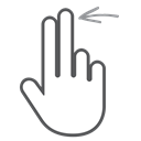 Gesture, swipe, interactive, Hand, Finger, scroll, Left Black icon