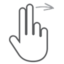 swipe, Gesture, Hand, scroll, interactive, right, Finger Black icon