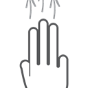 Hand, Up, swipe, interactive, scroll, Finger, Gesture Black icon