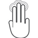 interactive, scroll, Finger, tap, Gesture, Hand, swipe Black icon