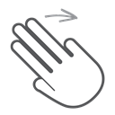 swipe, interactive, Finger, right, scroll, Gesture, Hand Black icon