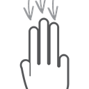 Finger, Down, scroll, Gesture, Hand, interactive, swipe Black icon