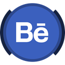 social media, Behance, portfolio RoyalBlue icon