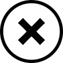 delete, cancel, Close, button, Error Black icon