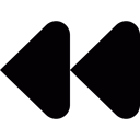 video, music, Back, Controls Black icon