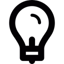 Idea, Tools And Utensils, light, bulb, lighting Black icon