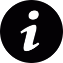 Logo, F.a.q., Info, notice Black icon