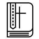 Catholic, christian, church, Bible Black icon