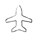 flight, Air plane, travel, transportation, airplane, vacation, fly Black icon