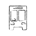 vehicle, doodle, Bus, transport, travel, transportation, school bus Black icon